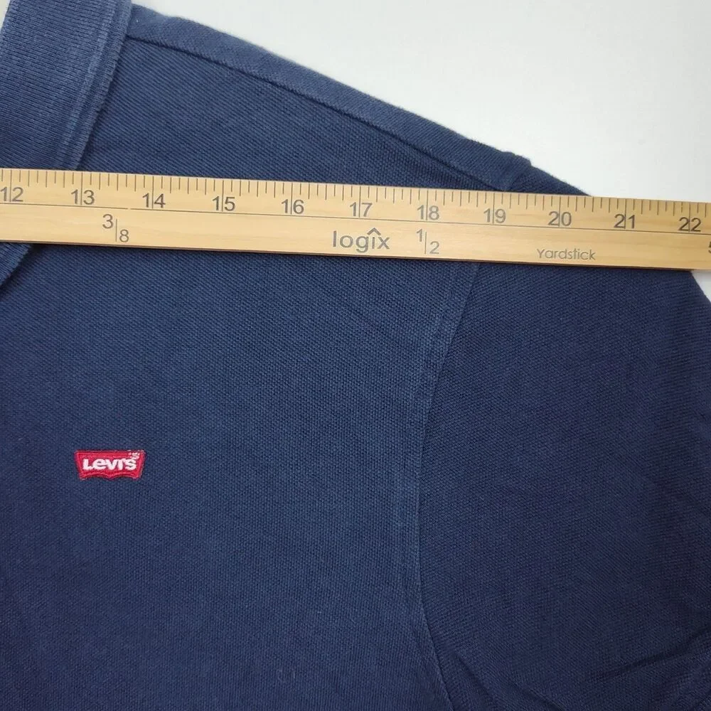 Levi's‎ Polo Shirt Men's Size XL Navy Blue Embroidered Logo Short Sleeves